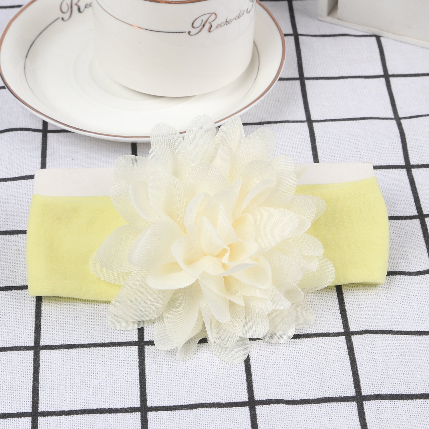 Fabric Mesh Flower Headband for Baby Party