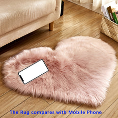 Heart Shaped Plush Rug Fluffy Carpet For Room