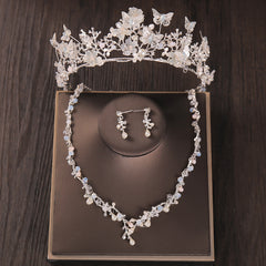 Bridal Jewelry Sets Crystal Beads Faux Pearl Costume Jewelry Sets