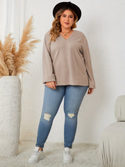 Lace Detail V-Neck Knit Top