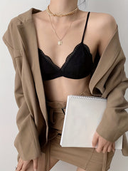 Floral Lace Unlined Wireless Bra for Women