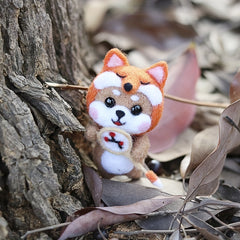Light Brown Shiba Inu Fox Wool Felt Needlework Supplies