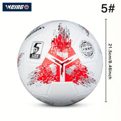 1pc 5 Football PU Leather Rubber Soccer Ball Wear resistant And Explosion proof