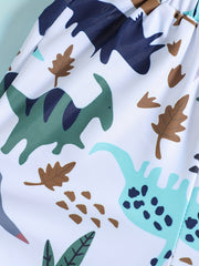Dinosaur Print Swim Shorts for Boys - Summer Fun
