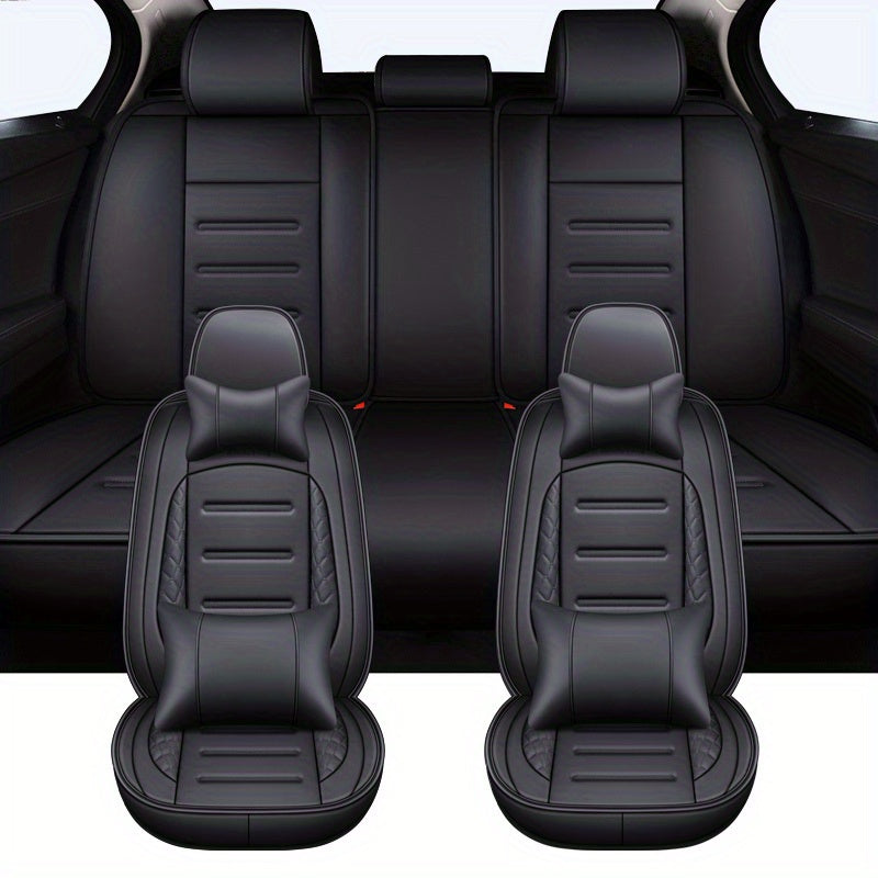 5 Seat Car Seat Cover YNOOH PU Leather Auto Cushion Protector