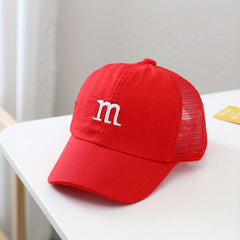 Casual Letter Embroidery Adjustable Breathable Sun Protection Mesh Baseball Cap