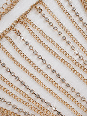Crystal Body Chain Tassel Bra Set Women's Sexy Style