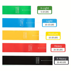 5 Resistance Bands Set for Booty Legs Pilates Flexbands