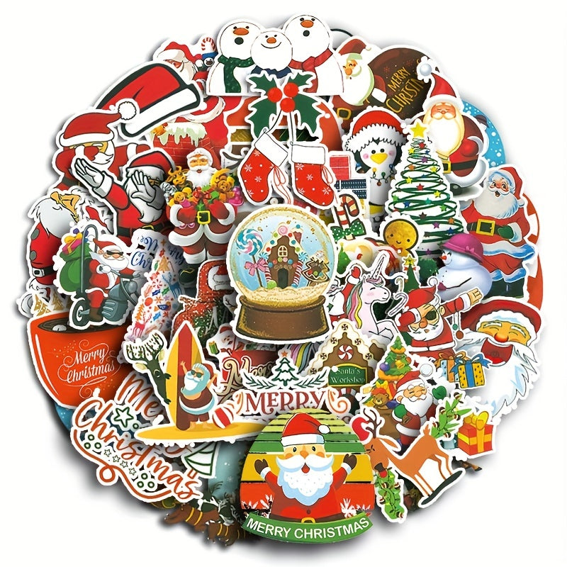 50 Festive Christmas Stickers for Decorations & Parties