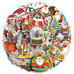 50 Festive Christmas Stickers for Decorations & Parties