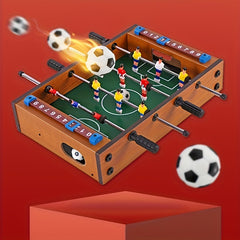 Small Desk Foosball Machine Battle Game - Wooden Table Football