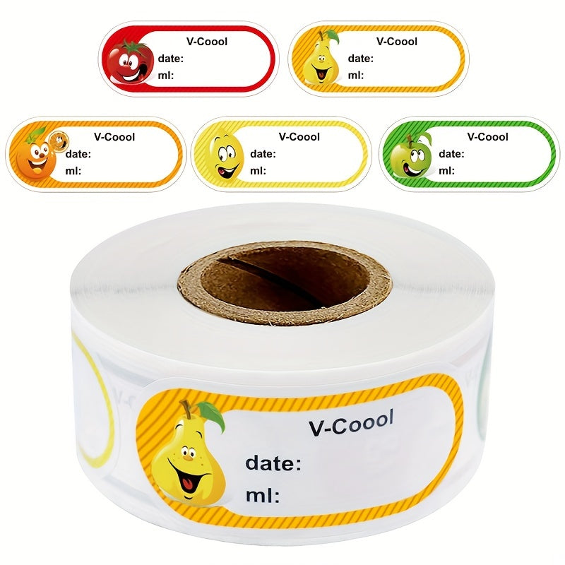250 Pieces Explosive Food Date Roll Sticker Label