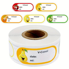 250 Pieces Explosive Food Date Roll Sticker Label