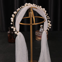 Bridal Headpiece Faux Pearl Soft Chain Hairband Hair Accessories Wedding