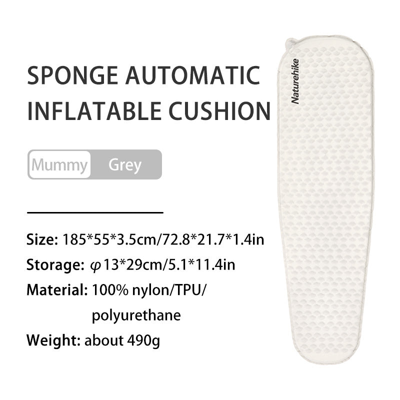 Ultra Light Sponge Automatic Inflatable Cushion for Outdoor Camping