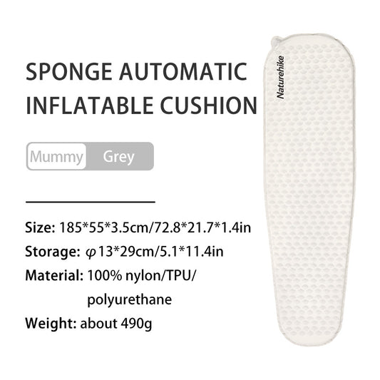 Ultra Light Sponge Automatic Inflatable Cushion for Outdoor Camping