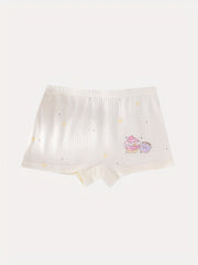 5pcs Girls Cartoon Rabbit & Cake Shortie Briefs Soft Cotton Underwear