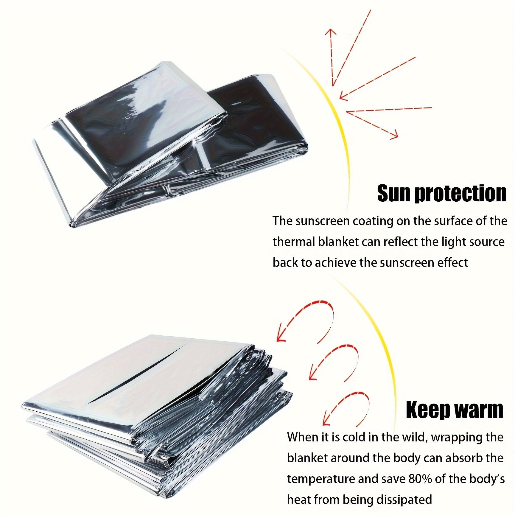 1pc Outdoor Emergency Blanket Survival Insulation Outdoor Supplies