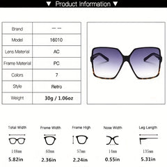 Retro Rectangular Sunglasses For Men And Women