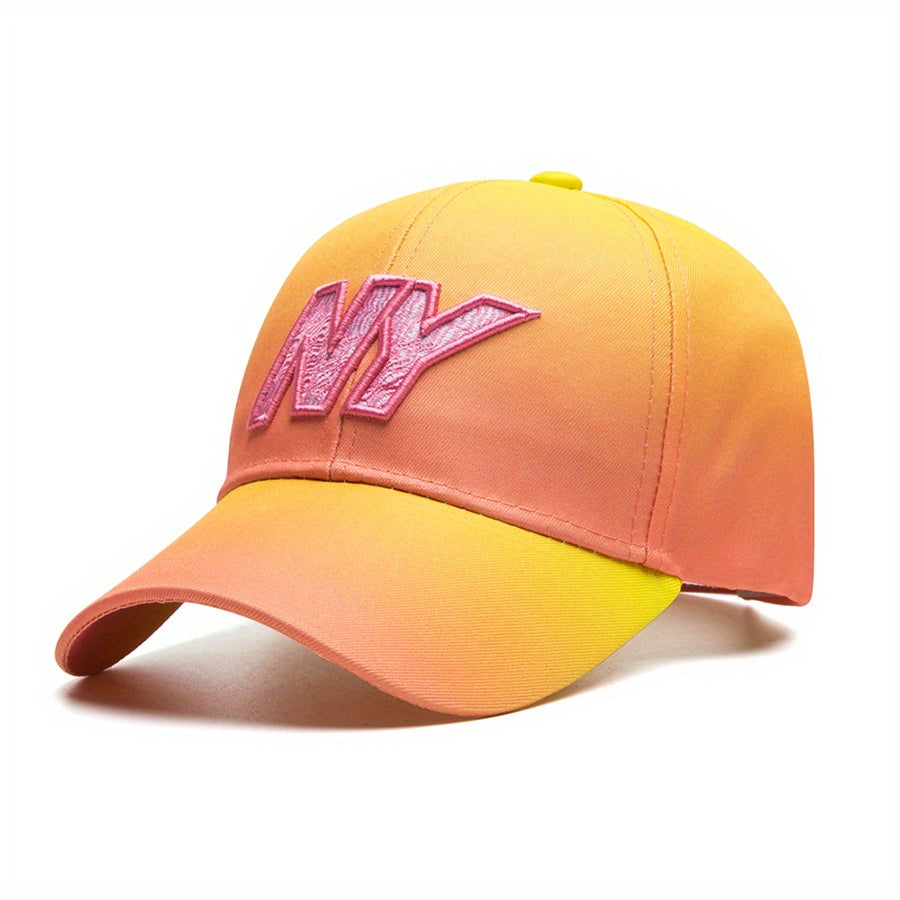 Summer Sunscreen Baseball Cap Gradient Color Matching Peaked Cap