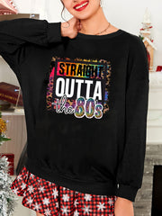 Leopard Print Lounge Top Long Sleeve Stretch Sleepwear Tee