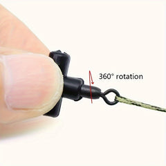 6pcs T Swivel Ring Anti-winding Fishing Rolling Connectors