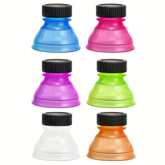 6 Pcs Reusable Snap On Pop Can Bottle Caps - Soda Drink Lids