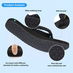 STQ Women's Quick Drying Flip flops With Yoga Mat And Arch Support