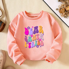Girls' DEAR SANTA Print Sweatshirt Long Sleeve Pullovers