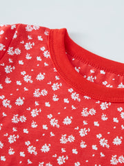 Boys Cotton Pajamas Floral Top & Pants Set Kids Clothes