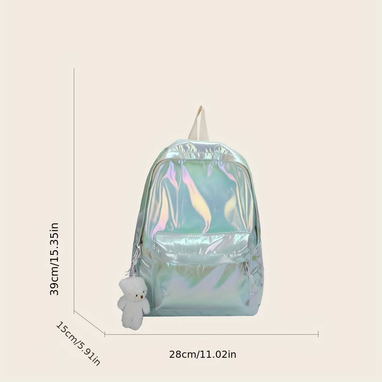 Casual Holographic Backpack for School Trips