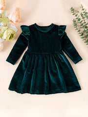 Toddler Girls Fleece Long Sleeve Dress