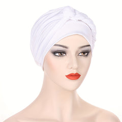 Solid Braided Turban Cap Headwrap Lightweight Bonnet Beanies