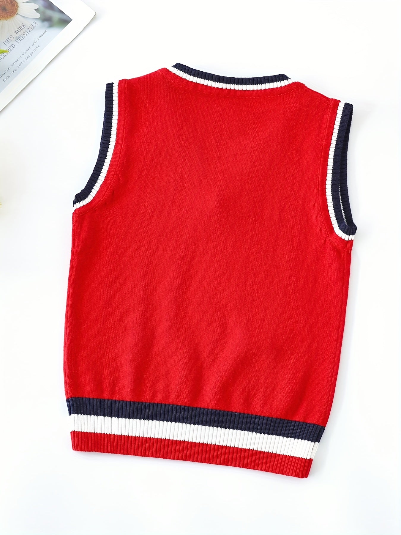 Boys Deer Sleeveless Knit Vest for Spring Autumn Winter