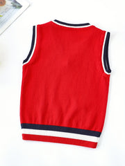 Boys Deer Sleeveless Knit Vest for Spring Autumn Winter
