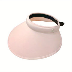Breathable Solid Visor Hats Wide Brim UV Protection