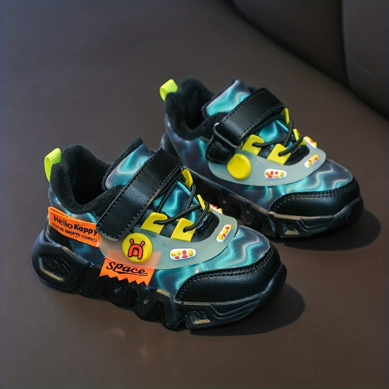 Boys Fleece Ankle Boots Warm Comfy Hiking Shoes