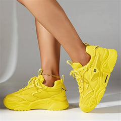 Women's Chunky Sneakers Mesh Breathable Low Top Sports Shoes