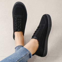 Women's Lace up Mesh Sneakers Lightweight Low Sports Shoes