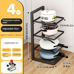 1pc Iron Rack for Cookware and Kitchen Essentials Storage
