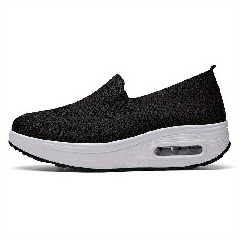 Women's Breathable Wedge Shoes Air Cushion Walking Casual Sneakers