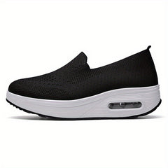 Women's Breathable Wedge Shoes Air Cushion Walking Casual Sneakers