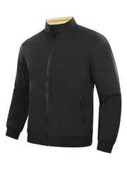 Men's Casual Thermal Zipper Hooded Jacket Long Sleeve Outwear