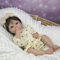 Realistic 19 Inch Reborn Baby Girl Doll Toy Soft Beige & Mixed Color