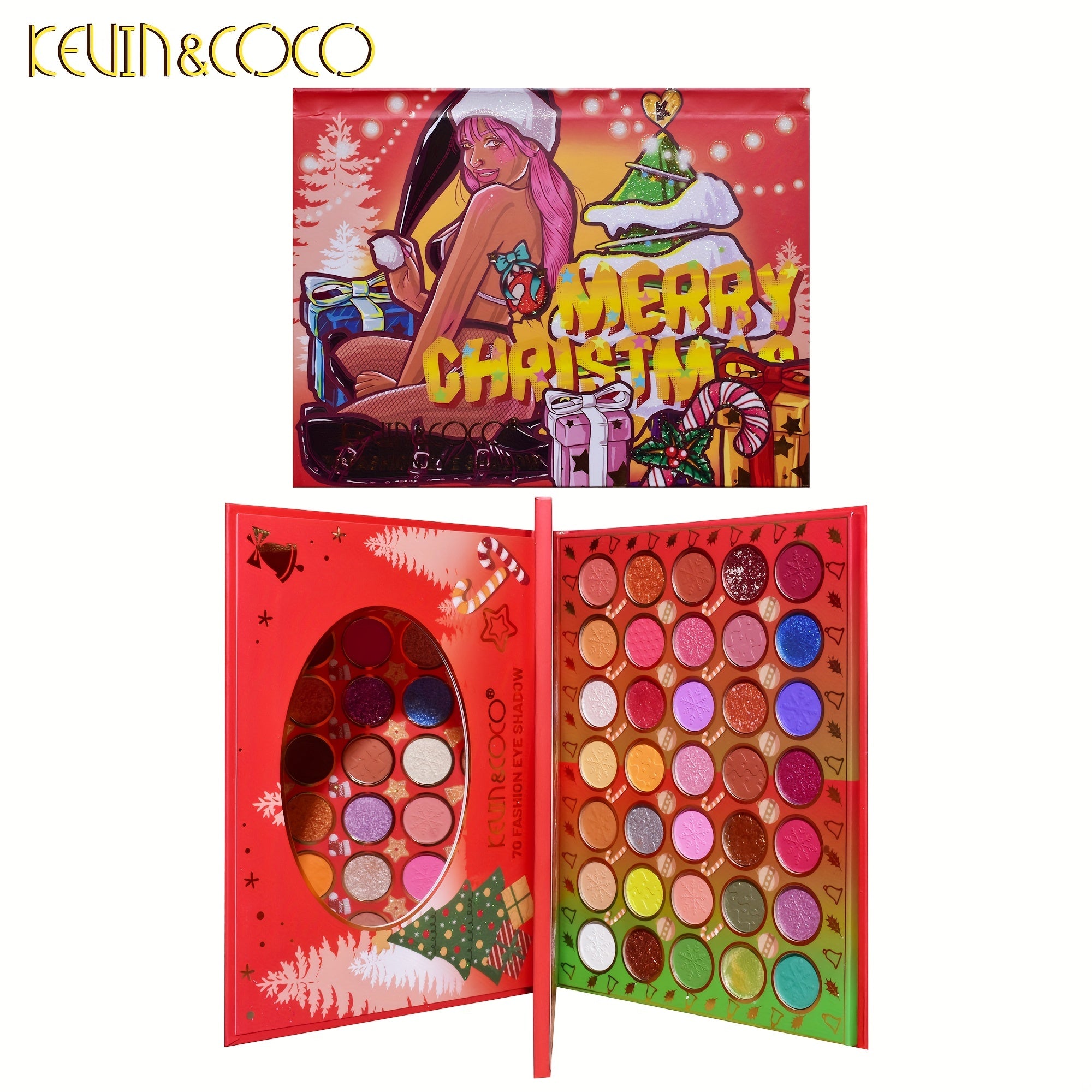 70 Colors Eyeshadow Palette Matte Pearly Sequin Finish Long Lasting Makeup