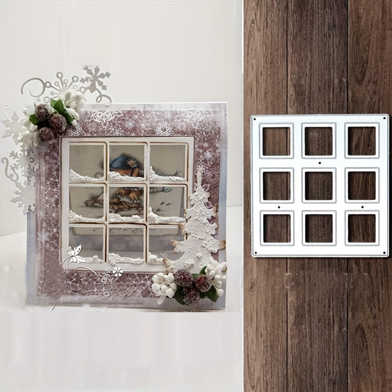 Metal Cutting Die Window Frame DIY Scrapbook Embossing Decorative Die