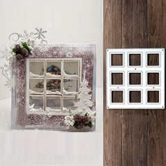Metal Cutting Die Window Frame DIY Scrapbook Embossing Decorative Die