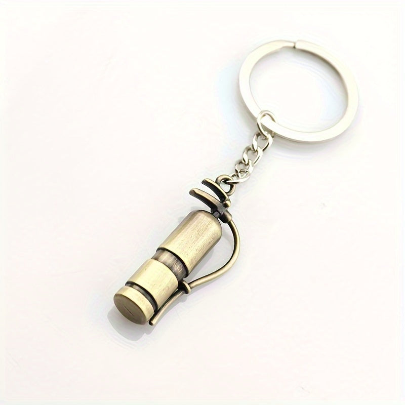 2pcs Mini Metal Fire Extinguisher Keychain Key Ring Pendant Keychain