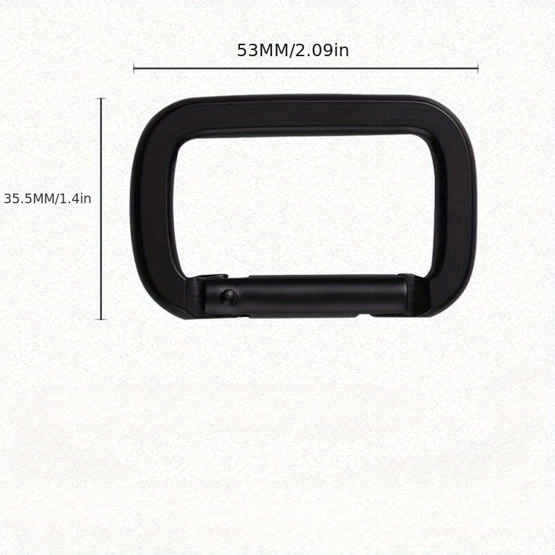 Square Aluminum Carabiner Quick Hanging Buckle Outdoor Travel Backpack Camping
