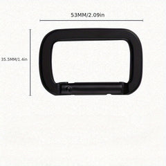 Square Aluminum Carabiner Quick Hanging Buckle Outdoor Travel Backpack Camping